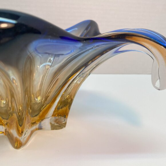 Murano Vase From JI Co. Italy Vintage Cristallo Venezia CCC Hand Blown Vase - Picture 9 of 13